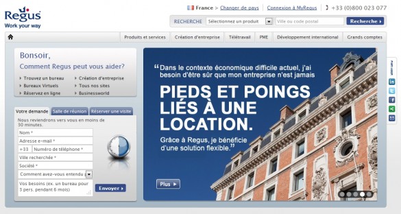 regus site de location de bureau