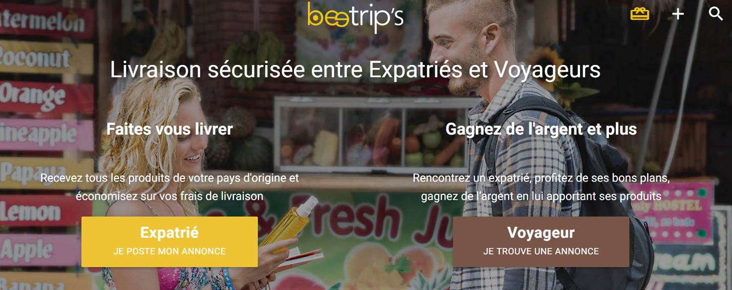 Beetrip’s : service de livraison entre expatriés & voyageurs