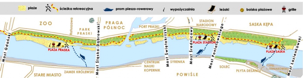 carte Varsovie plage