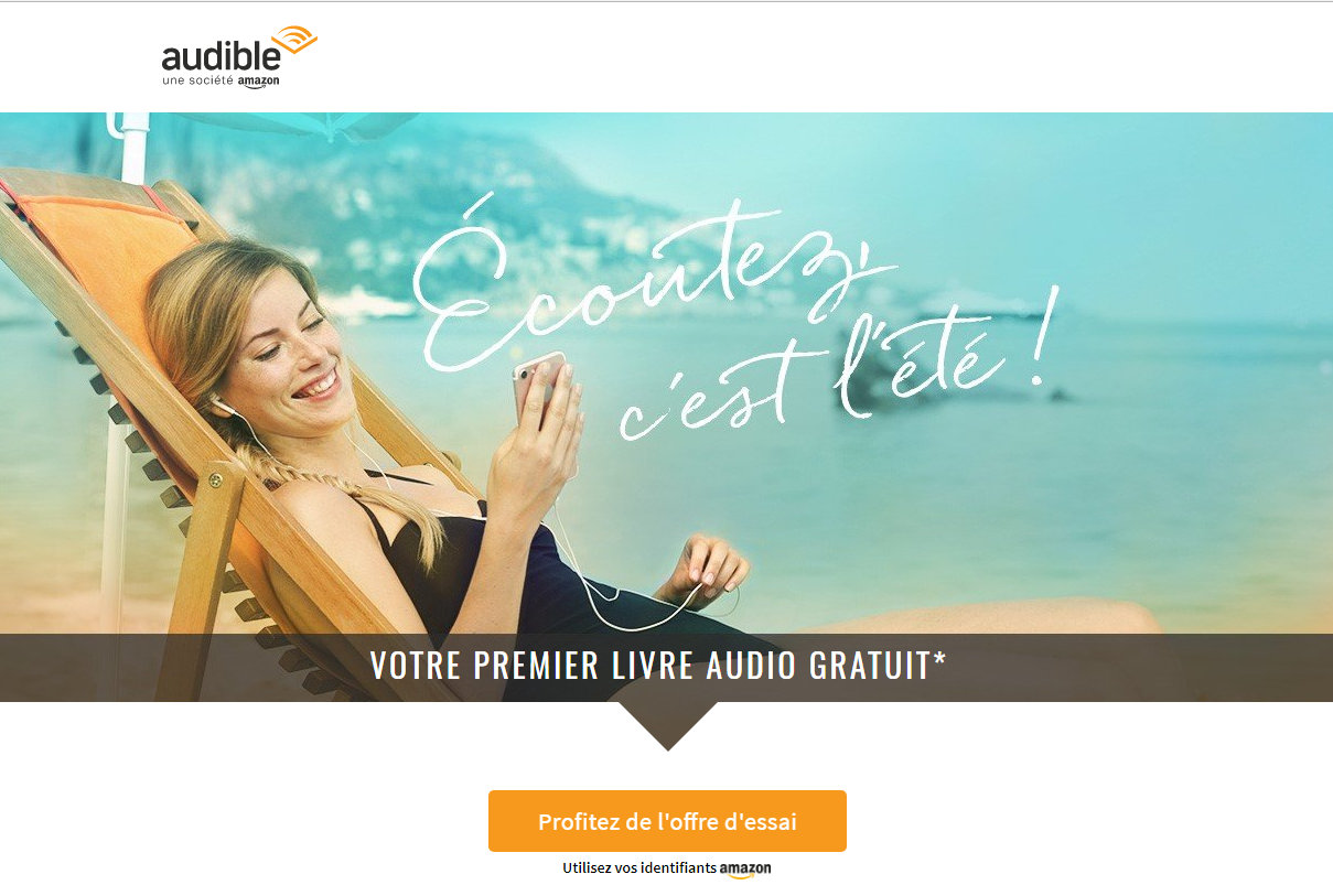 Audible offre d'essai 1 mois : 2 livres audio gratuits + 5